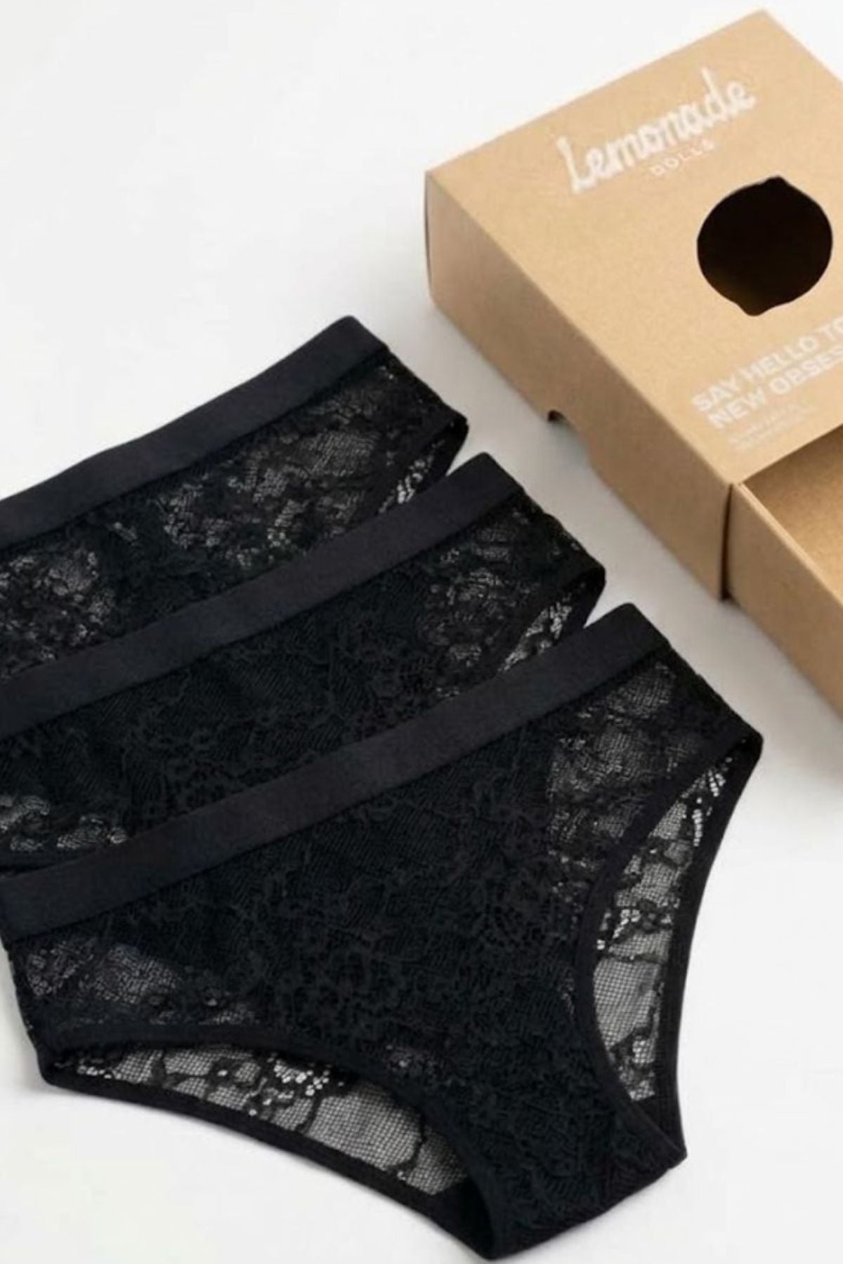 Black Lace Brief 3 Pack