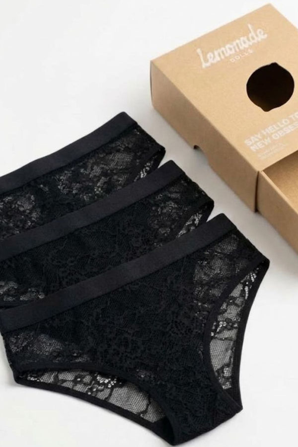 Black Lace Brief 3 Pack