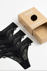 Black Lace Brazilian 3 Pack