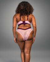 Signature Lace Brazilian - Pink & Burgundy