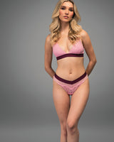 Signature Lace Brazilian - Pink & Burgundy