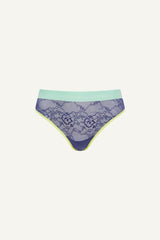 Signature Lace Brief - Navy Trilogy