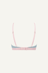Signature Lace Bralette - Denim Blue and Pink