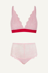 Signature Lace Bralette & Short Set - Light Pink