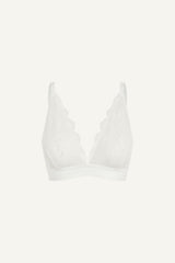 Signature Lace Bralette - White