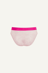 Signature Lace Brief - Two Tone Pink
