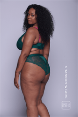 Signature Lace Synergy Fuller Cup Bralette & Brief Set - Forest Green