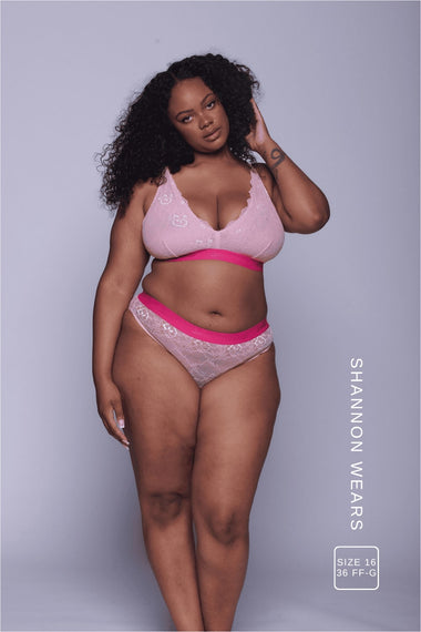 Signature Lace Fuller Cup Bralette - Two Tone Pink