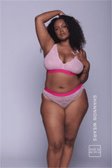 Signature Lace Fuller Cup Bralette & Brief Set - Two Tone Pink