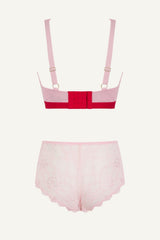 Signature Lace Fuller Cup Bralette & Short Set - Light Pink