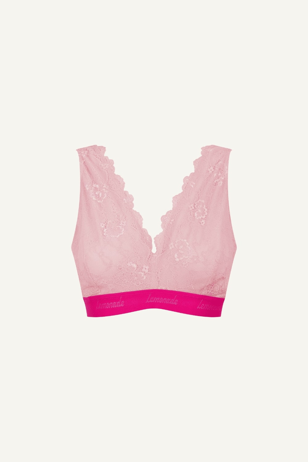Brassière Signature en dentelle à bonnets généreux - Rose bicolore