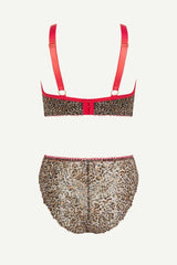 Signature Lace Fuller Cup Bralette & V Brazilian Set - Leopard
