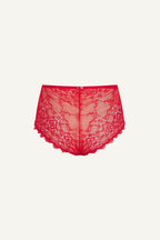 A ghost image of the Signature Lace Short - Red