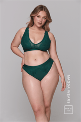 Signature Lace Synergy Fuller Cup Bralette - Forest Green