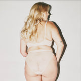 Culotte en dentelle nude - Amande
