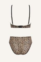 So Soft Mesh Bralette & High Waisted Brief Set - Leopard