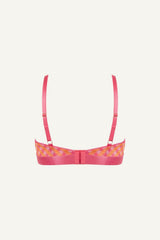So Soft Mesh Check Print Bralette - Pink