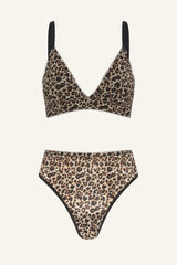 So Soft Mesh Bralette & Thong Set - Leopard