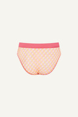So Soft Mesh Check Print Brief - Pink
