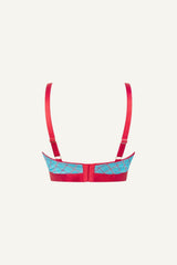 So Soft Mesh Check Print Fuller Cup - Blue