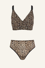 So Soft Mesh Fuller Cup & High Waisted Brief Set - Leopard