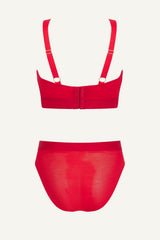 So Soft Mesh Fuller Cup & Brief Set - Red