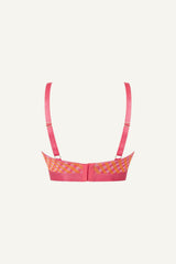 So Soft Mesh Check Print Fuller Cup - Pink