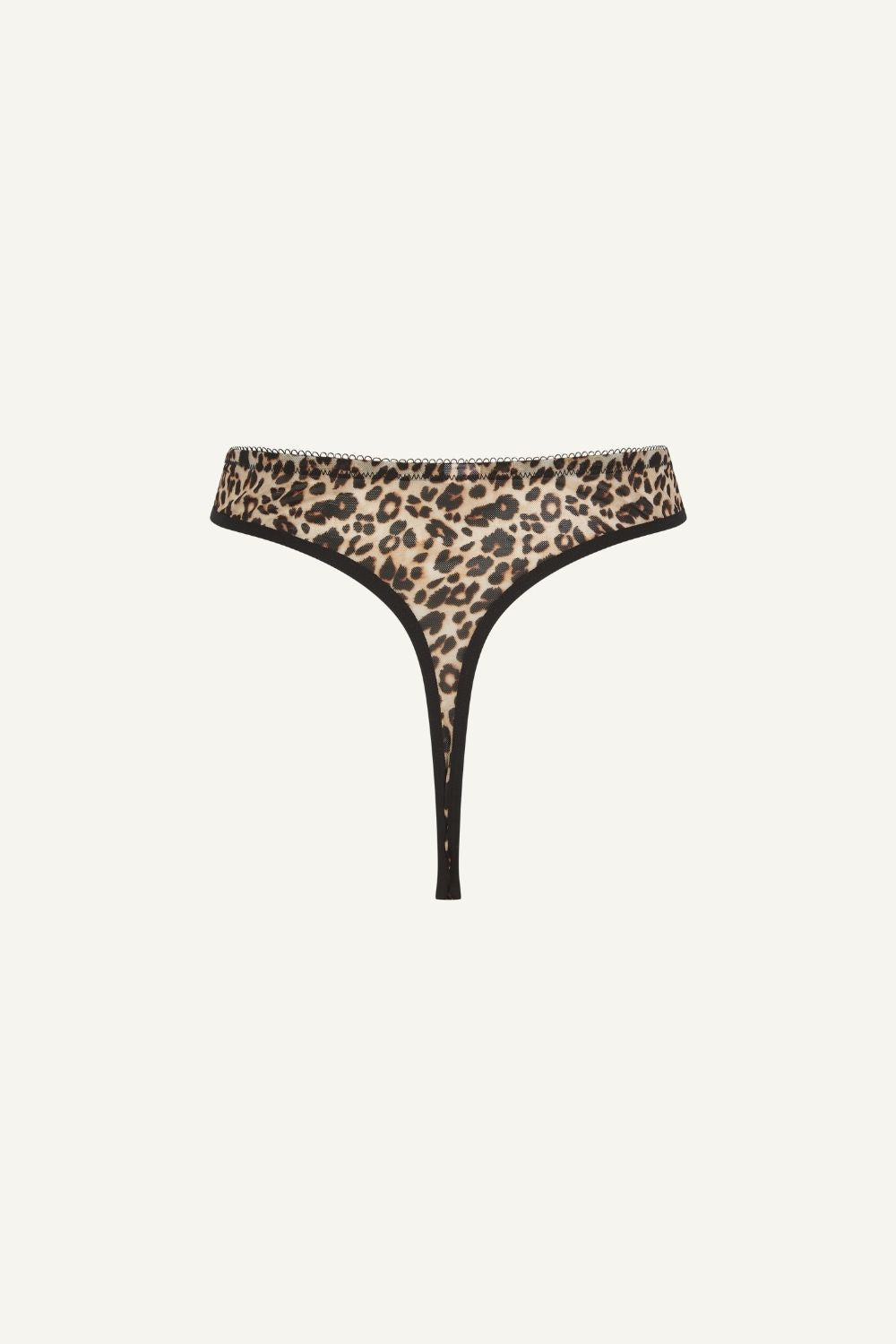 A ghost image of the So Soft Mesh Thong - Leopard