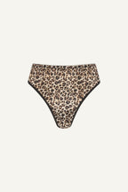 A ghost image of the front of the So Soft Mesh Thong - Leopard