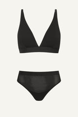 So Soft Mesh Bralette & Brief Set - Black