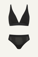 So Soft Mesh Bralette & Brief Set - Black