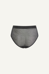 So Soft Mesh Brief - Striped Black
