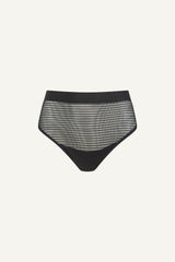 So Soft Mesh Brief - Striped Black