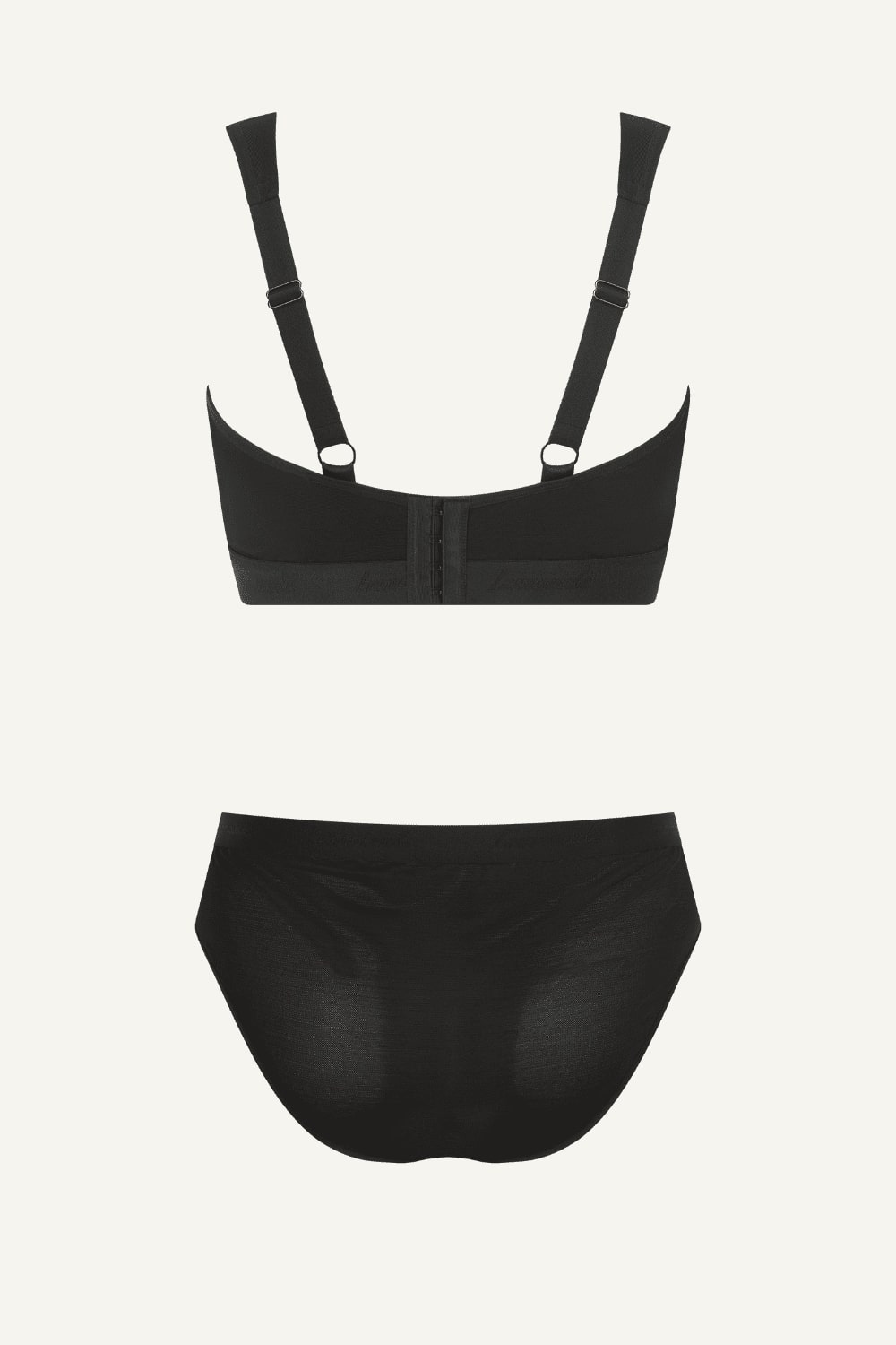 Black Mesh Bralette & Brief Set