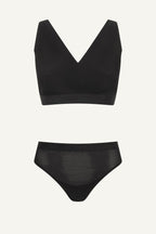 Black Mesh Bralette & Brief Set