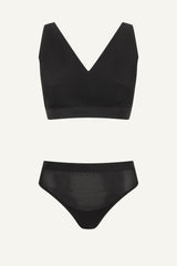 So Soft Mesh Fuller Cup Bralette & Brief Set - Black