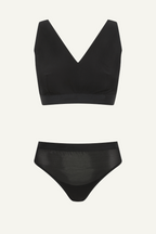 So Soft Mesh Bralette & Brief Set - Black