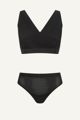 So Soft Mesh Fuller Cup Bralette & Brief Set - Black