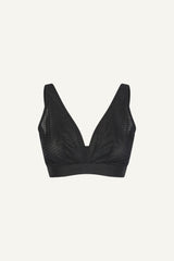So Soft Mesh Fuller Cup Bralette - Striped Black
