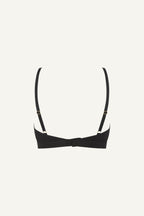 a ghost image of the back of a black lace bralette 