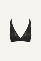 A ghost imagery of a black lace bralette 