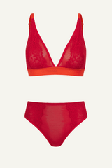 Ensemble brassière et culotte taille haute en dentelle Signature - Synergie baies de goji et orange