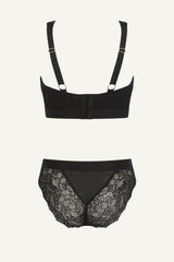 Synergy Lace and Mesh Fuller Cup & Brief Set - Black