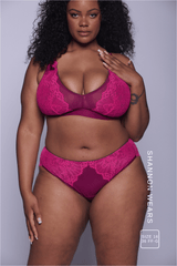 Signature Lace Synergy Fuller Cup Bralette & Brief Set - Wine