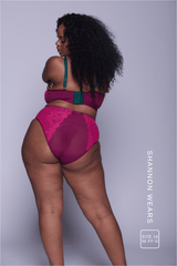Signature Lace Synergy High Waisted Brief - Wine