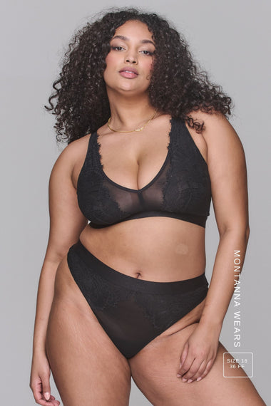 Synergy Lace And Mesh Fuller Cup - Black