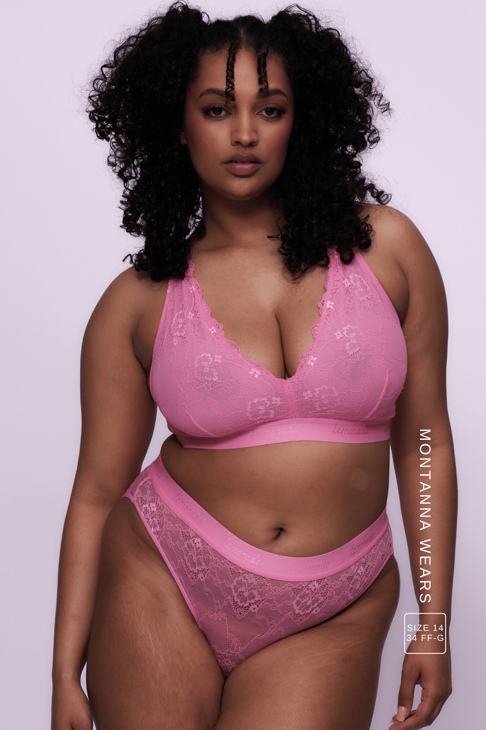 Signature Lace Fuller Cup Bralette & Brief - Pastel Pink