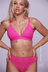Signature Lace Bralette - Neon Pink