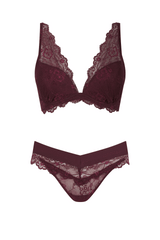 All Wonder, Push Up Bra & Brazilian - Wine