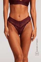 All Wonder, Push Up Bra & Brazilian - Wine
